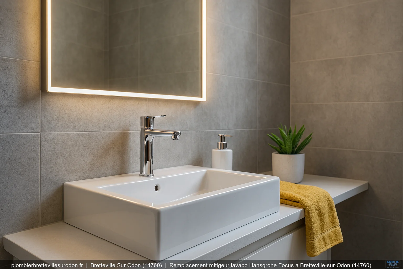 Remplacement mitigeur lavabo Hansgrohe Focus a Bretteville-sur-Odon (14760)