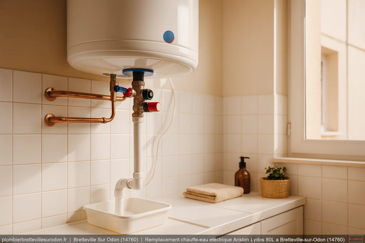 Remplacement chauffe-eau electrique Ariston Lydos 80L a Bretteville-sur-Odon (14760)
