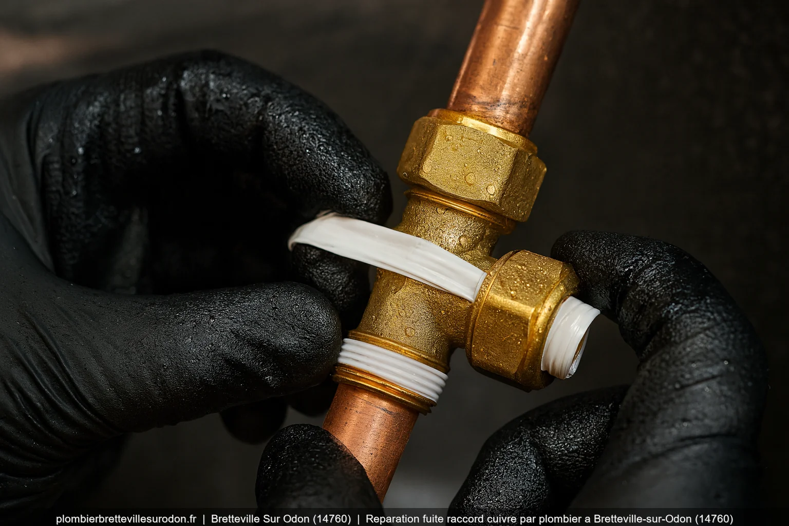 Reparation fuite raccord cuivre par plombier a Bretteville-sur-Odon (14760)